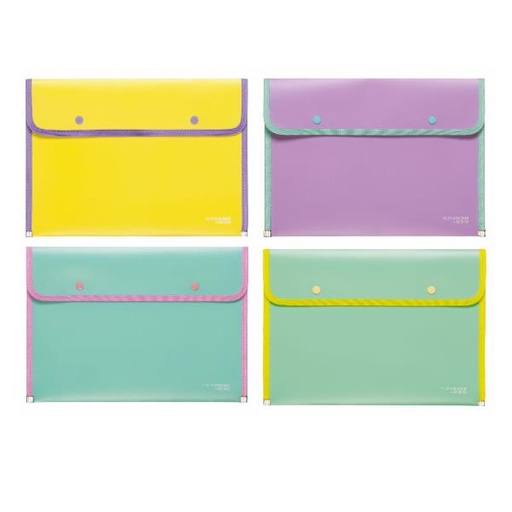 [0273KCP] CF12 BUSTA BORDATA A4 PASTEL ASS.