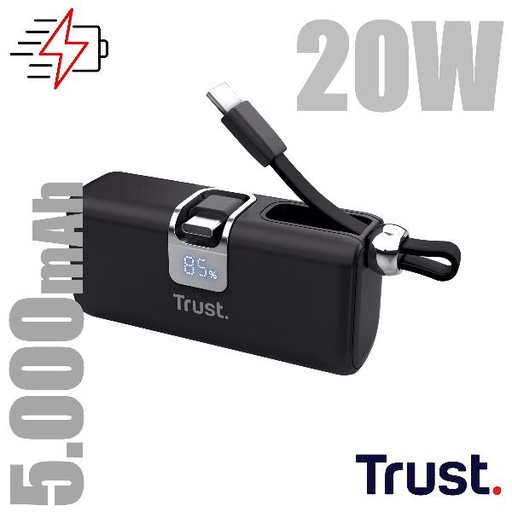 [26104TRS] PACTO 5000 PD POCKET POWERBANK BLK