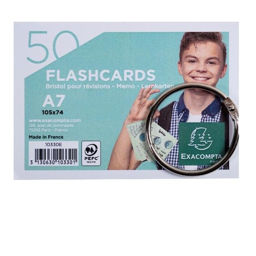 [10330E] CF19 FLASHCARDS A7 5 COLORI ASSORTI