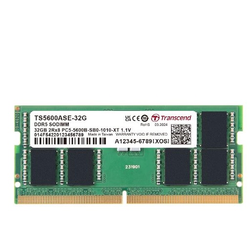 [TS5600ASE-32G] 32G DDR5 5600 SODIMM 2RX8 2GX846