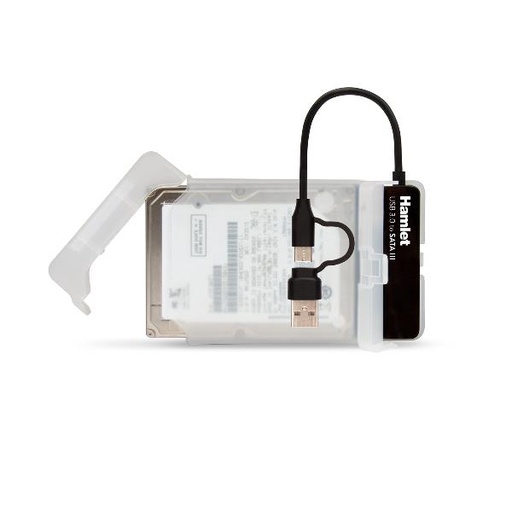 [HXD25-U6-CA] BOX HDD E SSD SATAIII 2,5 - USB-C+A
