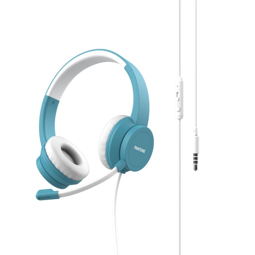 [PT-WDH002GY2220] SMARTWORK HEADPHONE CABLE+MIC LBLUE