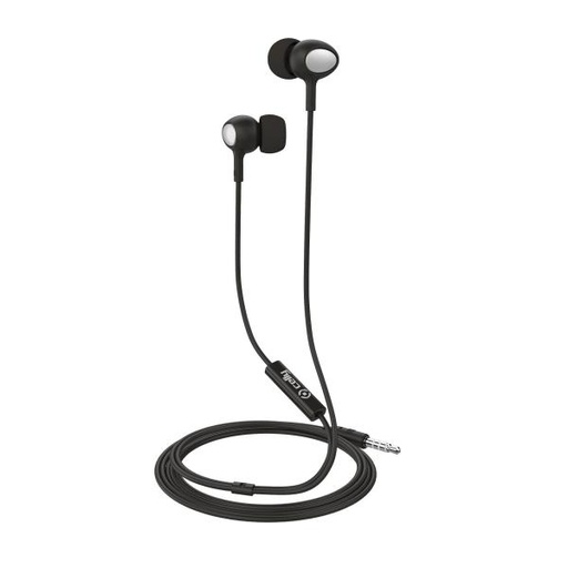 [UP500BK] STEREO EAR 3.5MM ROUND CABLE BLACK