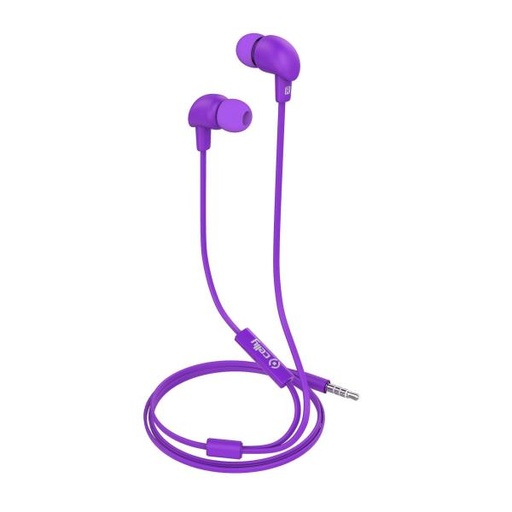 [UP600PR] STEREO EAR 3.5MM ROUND CABLE PURPLE