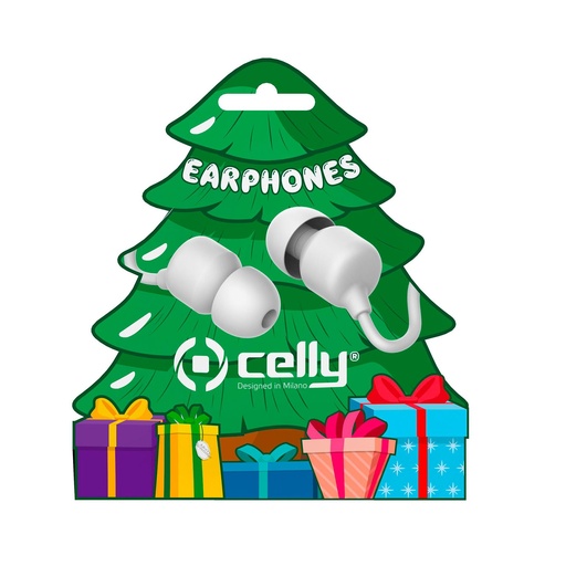 [XMASEARTREEWH] WIRED EARPHONE XMAS TREE SHAPE
