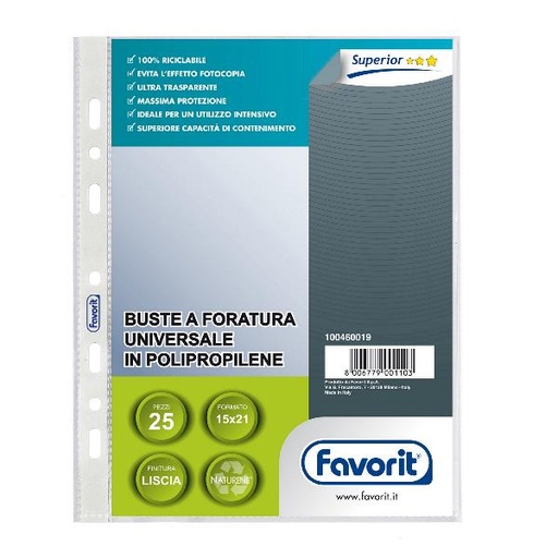 [100460019] CF25BUSTE FOR.UN.SUPERIOR 15X21 LIS