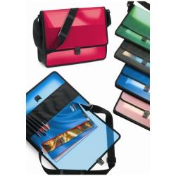 [5149-BL] CARTELLA P/DOCUMENTI C/TRACOLLA BLU