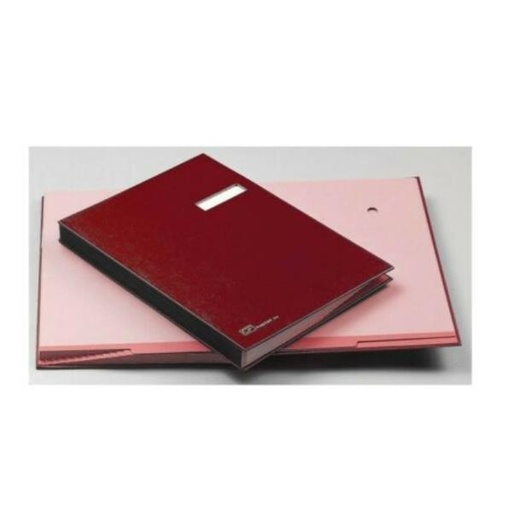 [618-DR] LIBRO FIRMA 18 INTERCALARI ROSSO