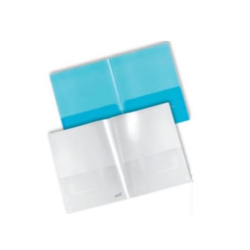 [7010BL] CF5CARTELLINA DOPPIA TASCA INT BLU
