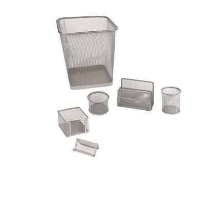 [1426-S] SET UFFICIO 6 PEZZI SILVER