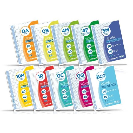 [2339-] RICAMBI A4 BIANCO LISCIO 40FF