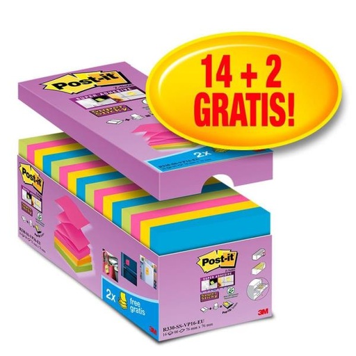 [29833] CF12+4 POST-IT SUPER STICKY 76X76
