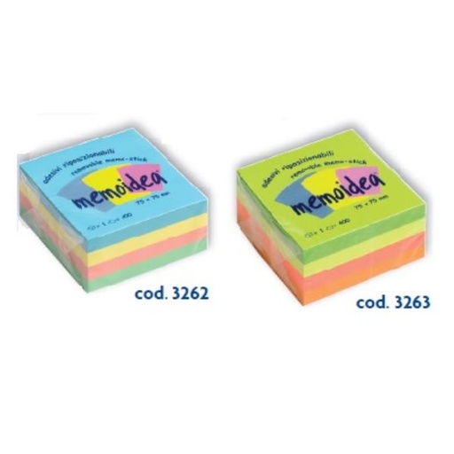 [3263] CUBO 75X75 COLORI NEON ASS  400 FG