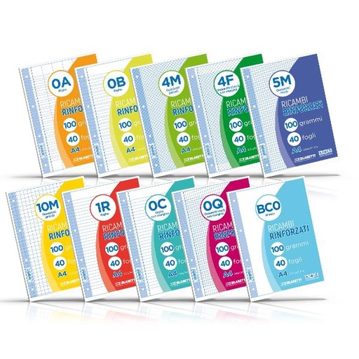 [5439] RICAMBI A4 RIGHE A 40FF 100GR