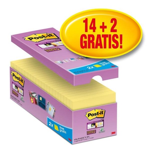 [82948] CF14+2 POST-IT SUPER STICKY 76X76 G