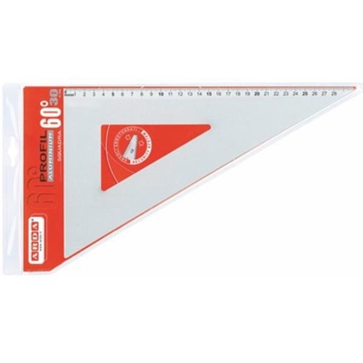 [18140A] SQUADRA ALLUMINIO PROFIL 60° CM 35