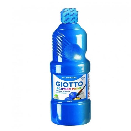 [533715] FLACONE 500ML TEMERA ACRILICA CIANO