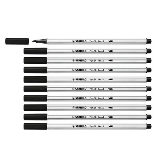 [568/46] CF10 STABILO PEN 68 BRUSH NERO