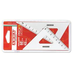 [80312-] COPPIA SQUADRE 45° 12CM ALLUMINIO