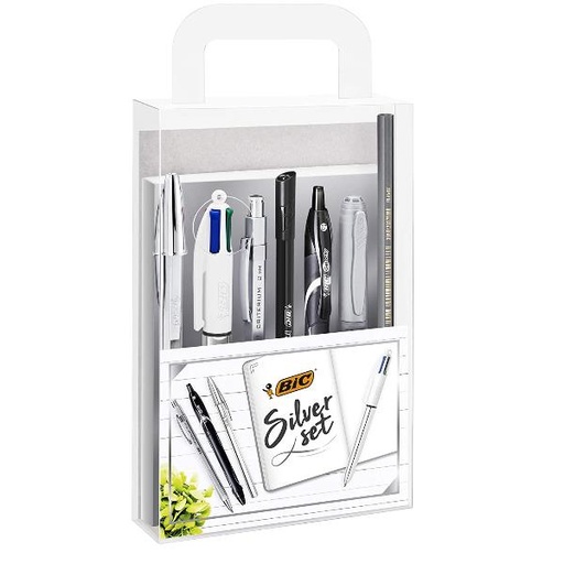 [9576121] SILVER SET BLOCCO APPUNTI + PENNE