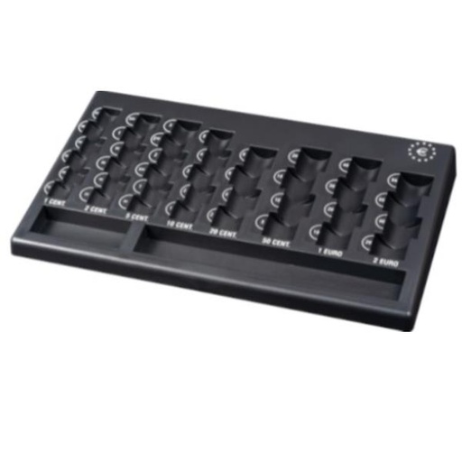 [3424A] VASSOIO PORTAMONETE EURO NERO