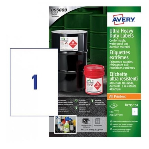[B4775-50] ETICHTESLIN 210X297 LASERINK 50FF