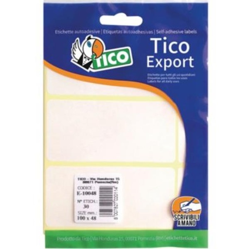 [E-11035] CF40 ETICHETTE BIANCHE - 110X35