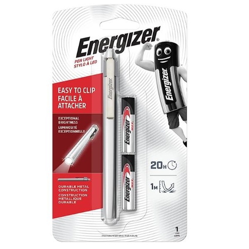 [E300856700] METAL PENLIGHT 35 LUMENS 2AAA