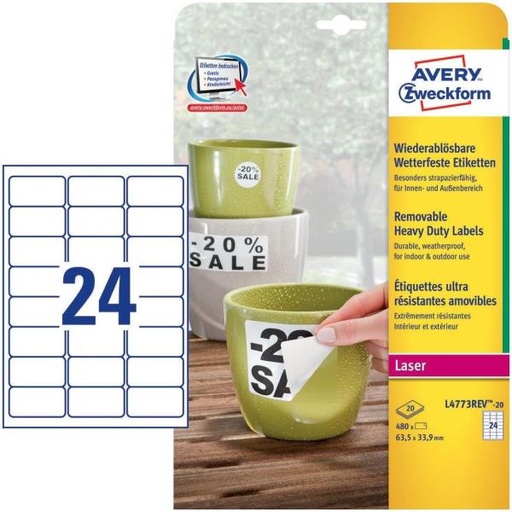 [L4773REV-20] ETIC.POLIESTERE 63.5X33.9 20FF
