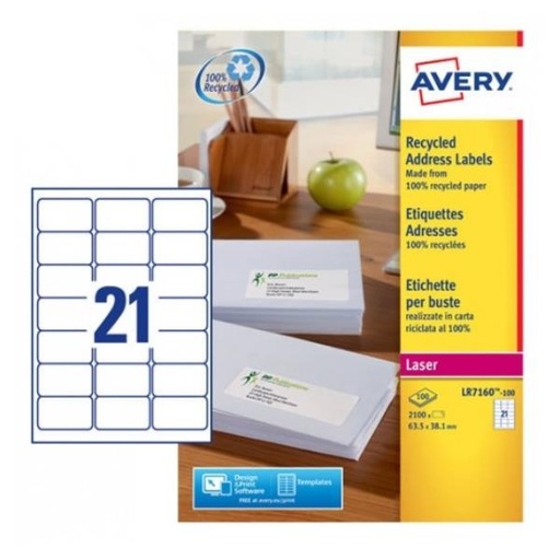 [LR7160-100] ETICH CARTA RIC 63 5X38 1 LR 100FF
