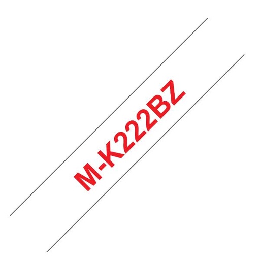 [MK222BZ] NASTRO TIPO M 9MM ROSSO/BIANCO