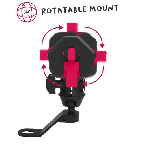 [SNAPMIRRORBK] MIRROR HOLDER MOTO BLACK