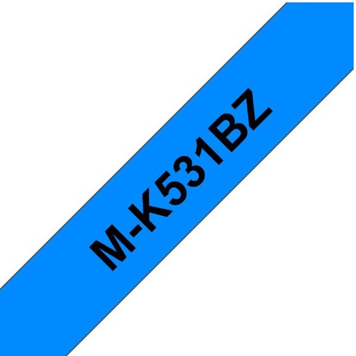 [MK531BZ] NASTRO TIPOM NERO SU BLU 12MM PT65