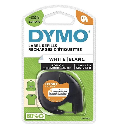 [S0718850B] NASTRO LETRATAG 12MMX2M BIANCO