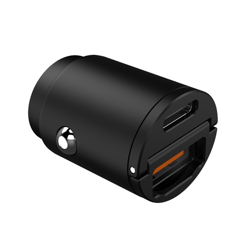 [CCMINIUSBUSBCBK] USB/USB-C CAR CHARGER 30W BLACK