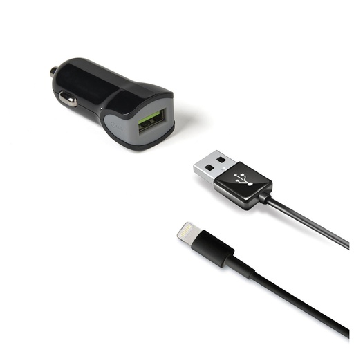[CCUSBLIGHT] KIT USB CAR CH+LIGHTNING CABLE 12W