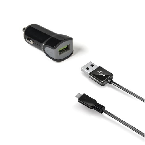[CCUSBMICRO] KIT USB CAR CH+MICROUSB CABLE 12W