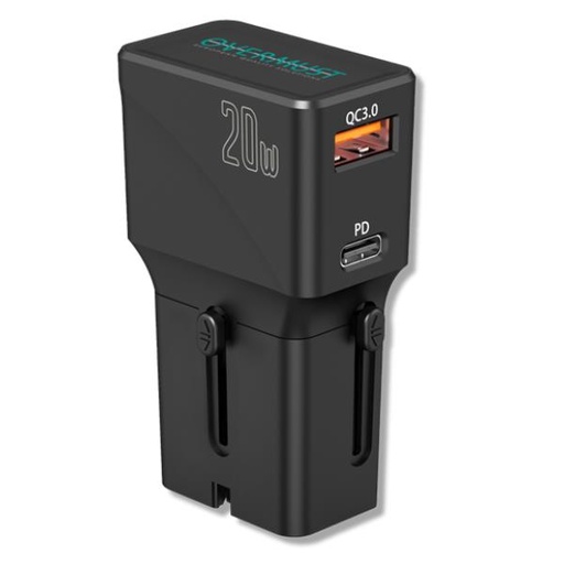 [FOVMWC17963] TRAVEL CHARGER 2 USB PORT PD 20W