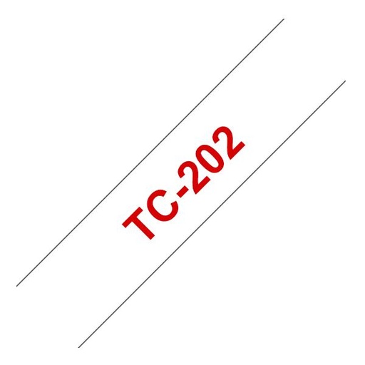 [TC202] CASSETTE NASTRI 12MM ROSSO SU BIANC