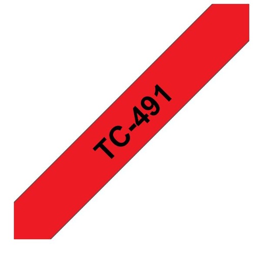 [TC491] NASTRO 9MM NERO SU ROSSO