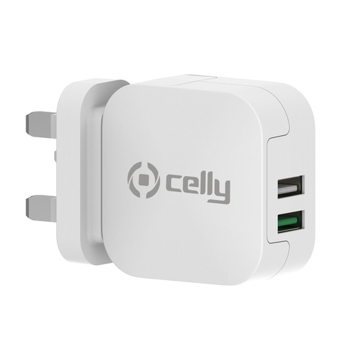 [TC2USBTURBOUK] UK TURBO WALL CHARGER 2USB 2.4A/12W