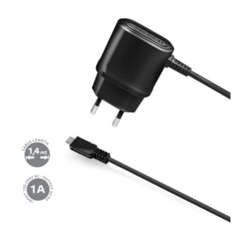 [TCMICRO] TRAVEL CHARGER MICROUSB 1A/5W BLACK