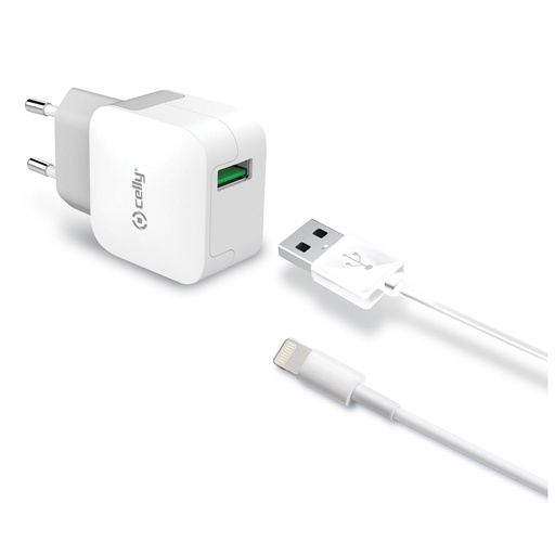 [TCUSBLIGHT] KIT WALL CH USB 12W+LIGHTNING CABLE