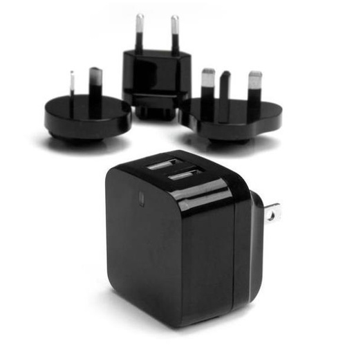 [USB2PACBK] CARICABATTERIE DA MURO X2 USB