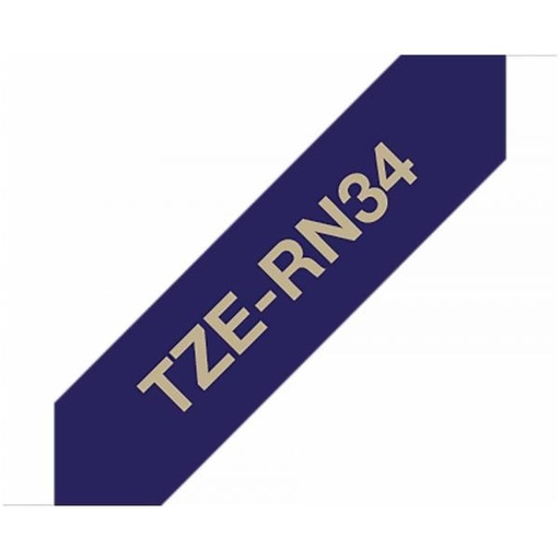 [TZERN34] NASTRO IN TESS 12 MM ORO SU BLU 4M