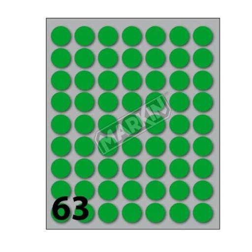 [X10005VE] CF25X630 ETICHETTE DIAM 14 VERDE